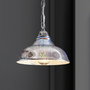 Nira 9.75" Adjustable 3D Color Burst Glass/Metal Pendant - JONATHAN Y